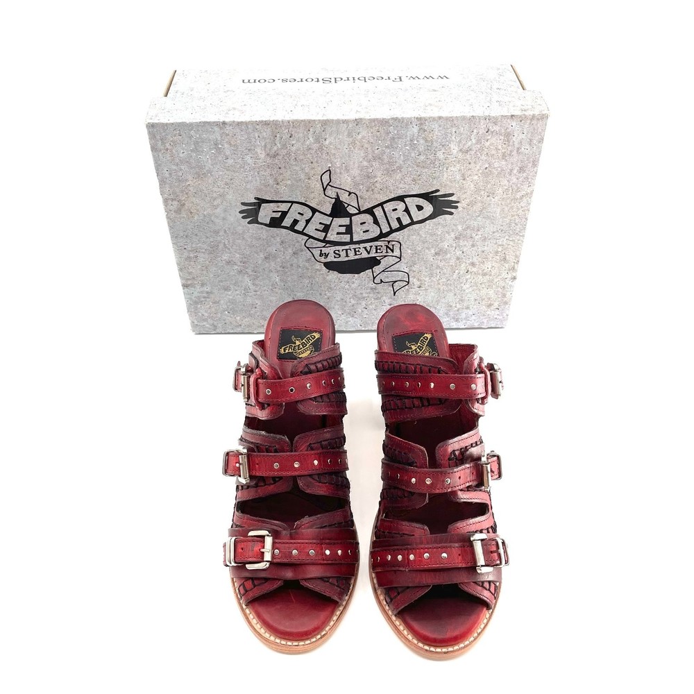 NEW Freebird Caitlyn Block Heel Sandals
